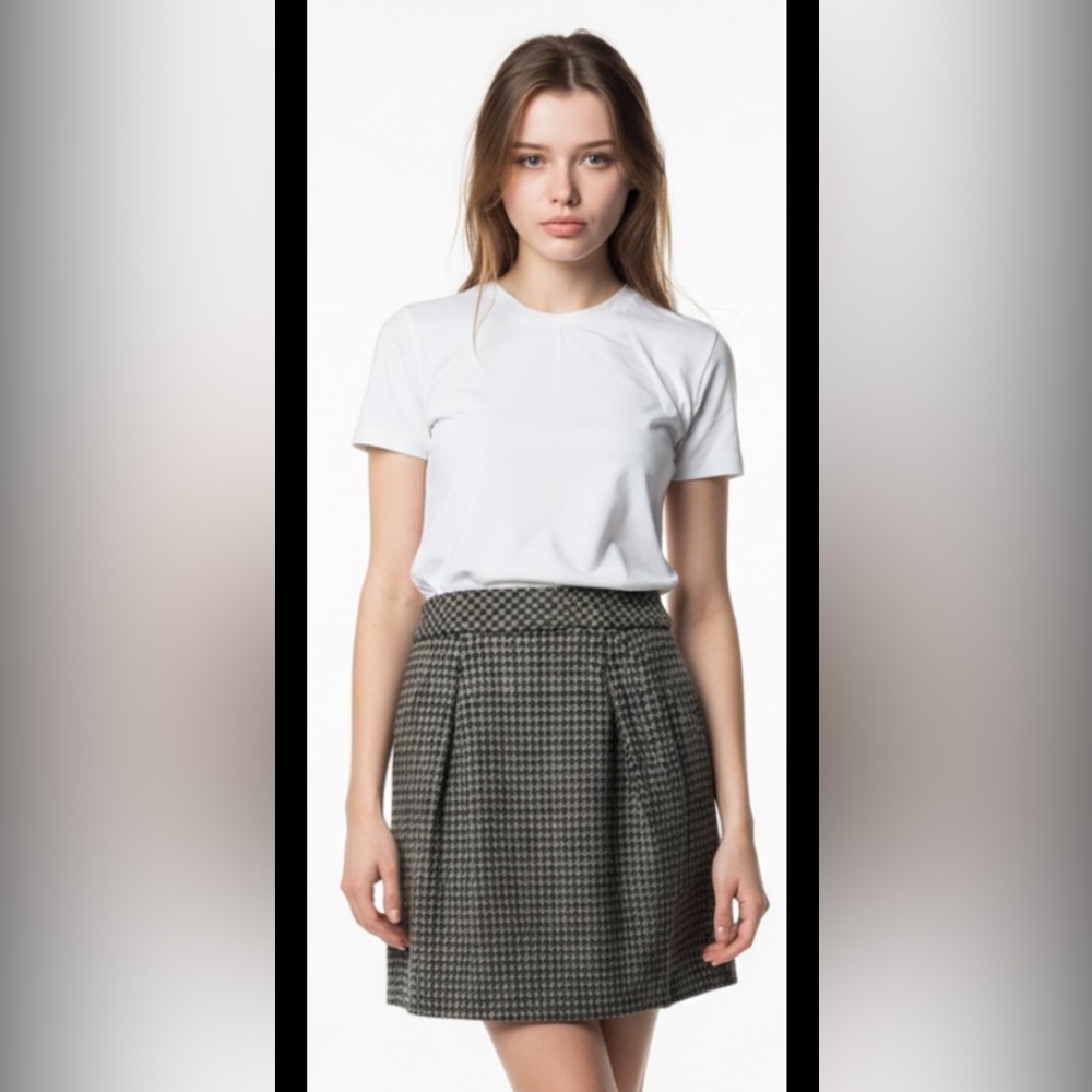 J CREW Skirt NWT Wool Herringbone Mini Wool